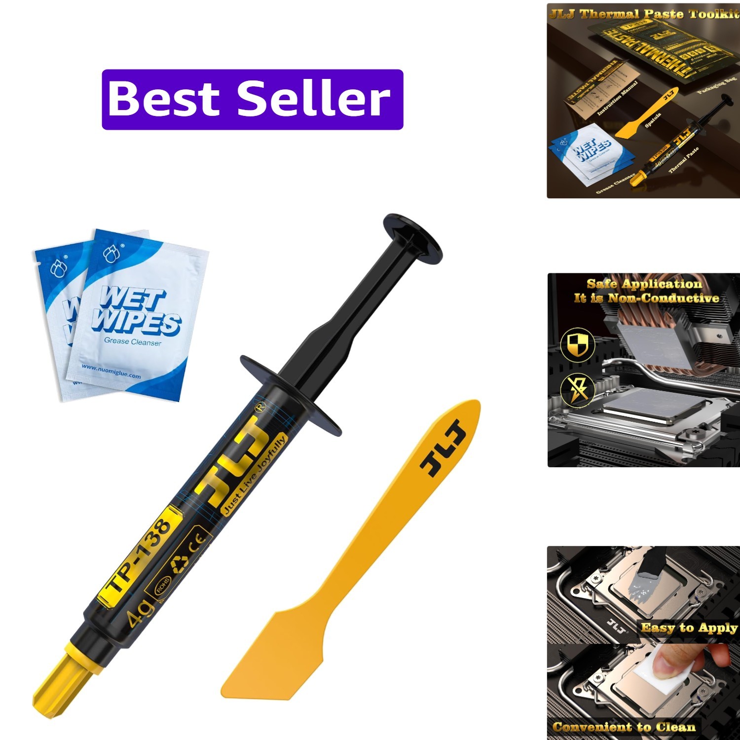 Thermal Paste 4g High Performance for IC/Processor/CPU/All Coolers | Carbon-B...