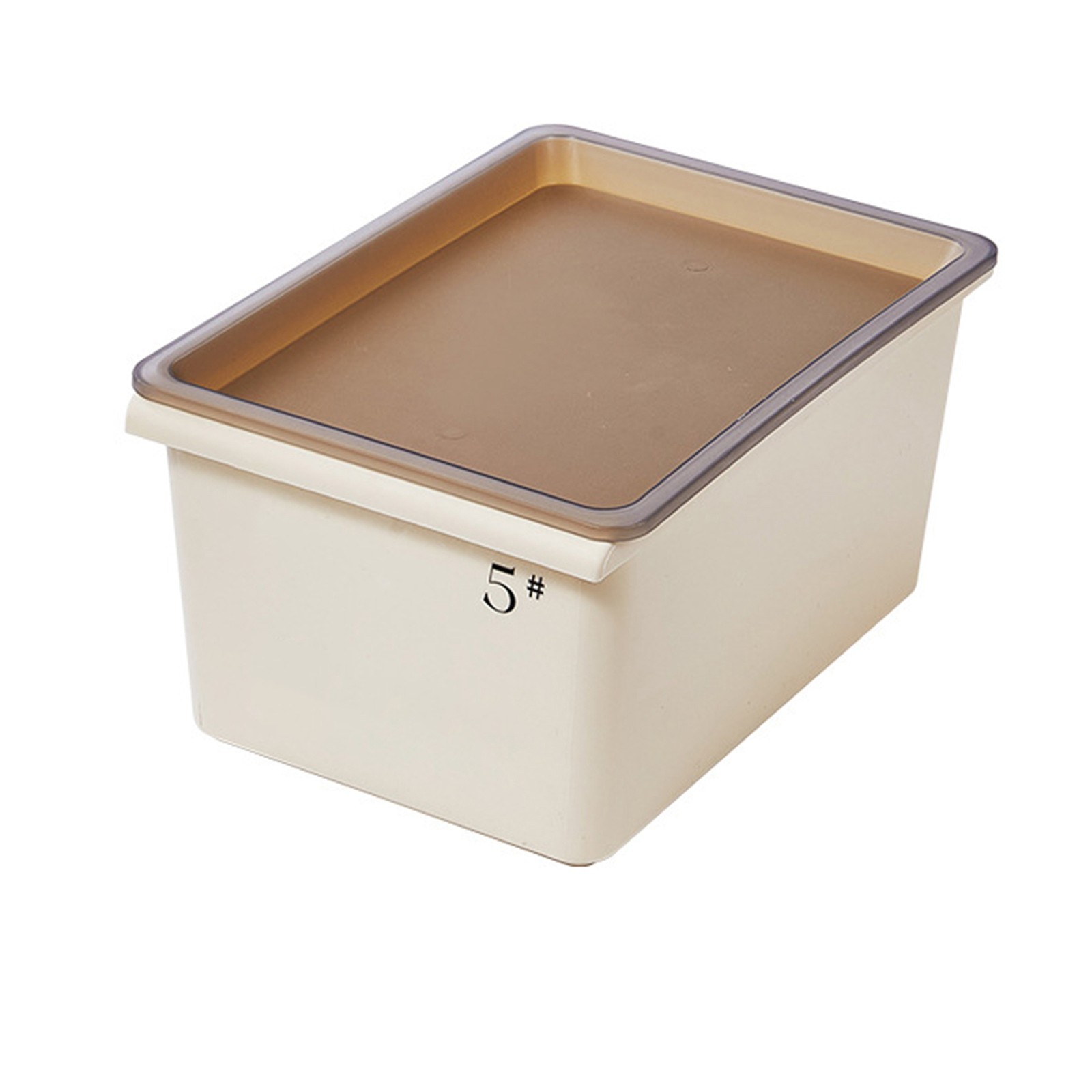 Storage Bin Grooved Bottom Cream Style Storage Basket Stackable Plastic Ample