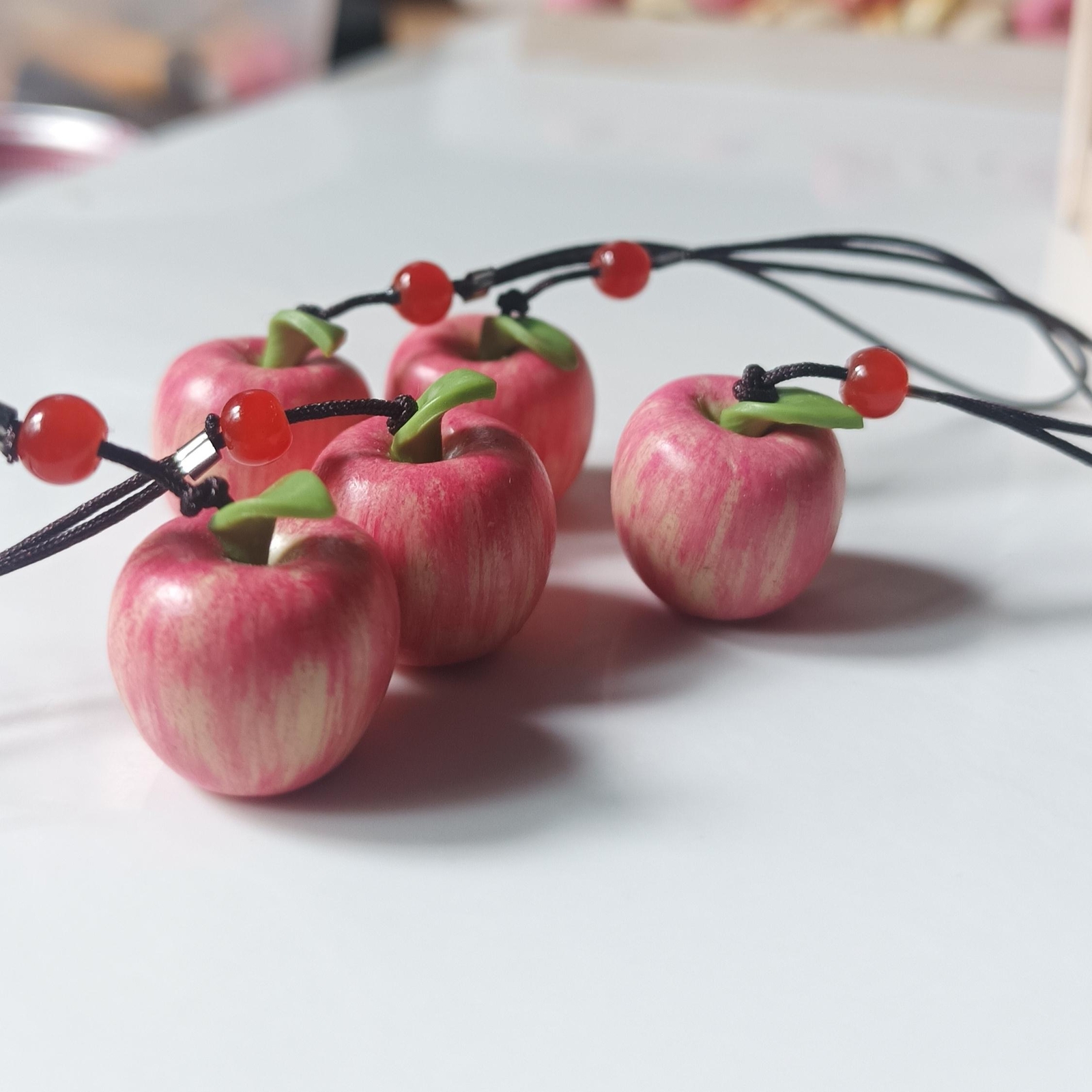 Artificial Apple Pendant Love and Deepspace Anime Caleb Phone Chain Cospaly Gift