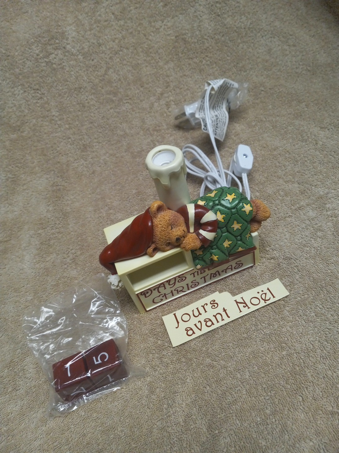 Cute Little - DAYS TIL CHRISTMAS LAMP - NEW UNUSED