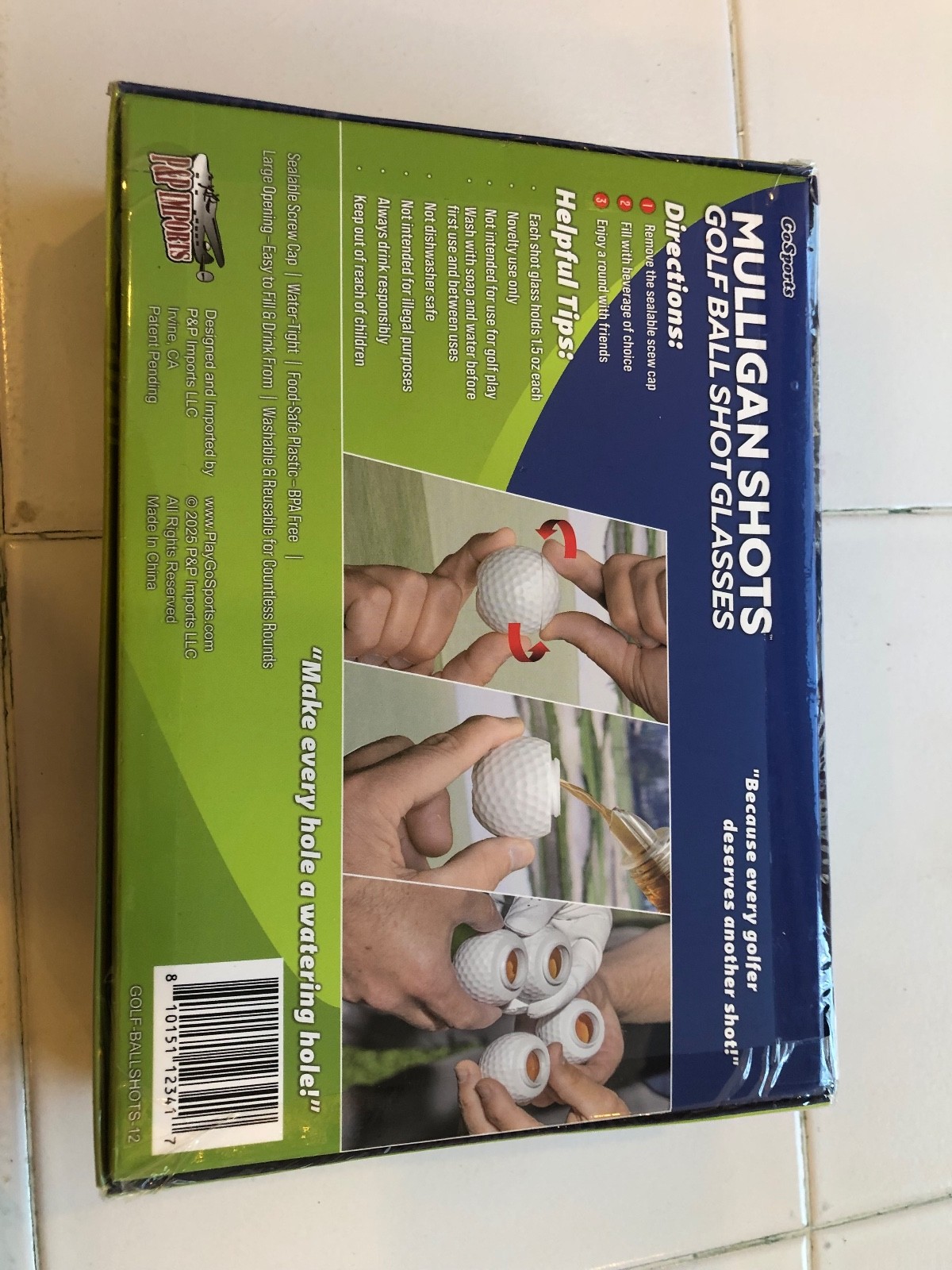Golf Lover's gift package including balls, desk golf, etc. Unopened