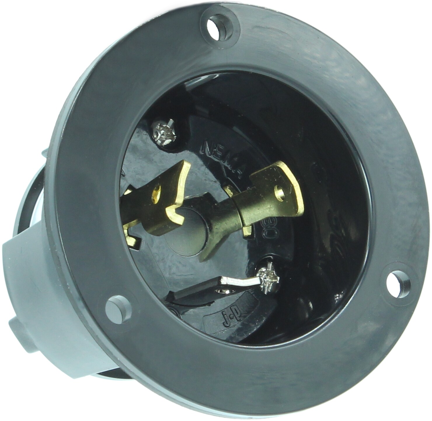 L5-30 30A 125V Flanged Power Inlet Plug - Generator RV Receptacle L530P