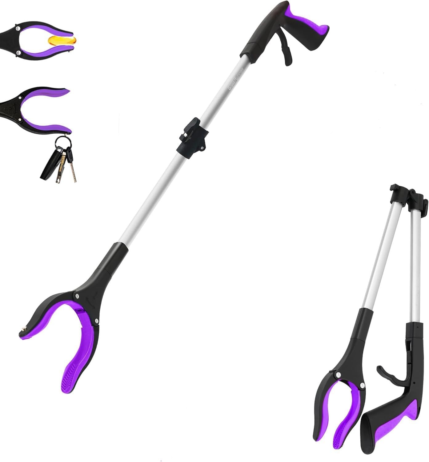 32 inch GrabRunner Heavy Duty(up to 10 lbs) Reacher Grabber Tool with Strong Mag