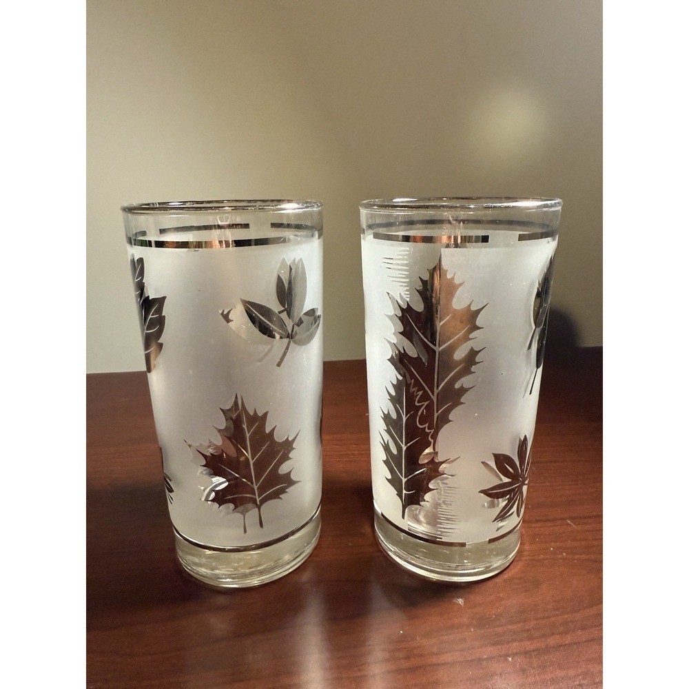 Libbey Silver Leaf Highball Glasses (Set of 2)
