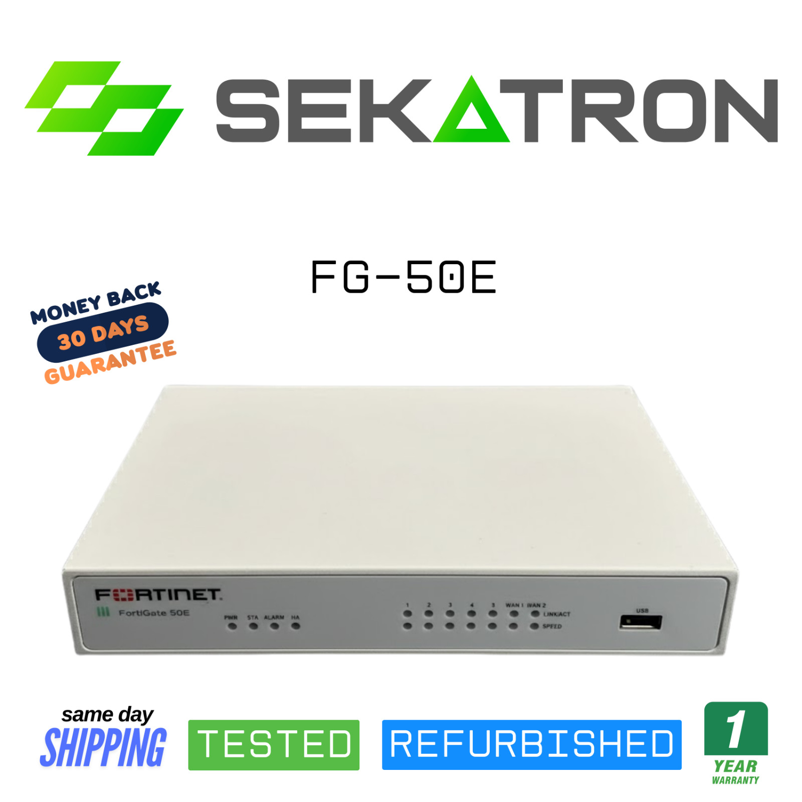 🛡 FortiGate FG-50E • Security Firewall • Tested • No Power Adapter ⚡ FastShip