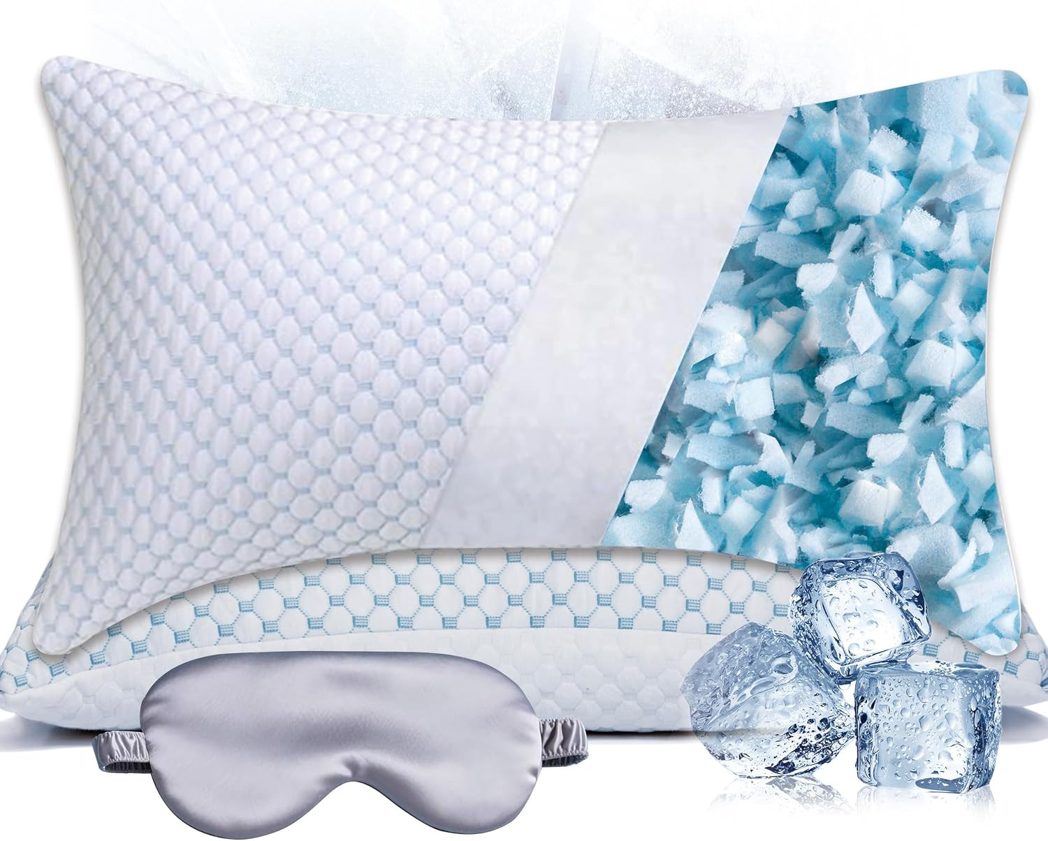 Premium Adjustable Shredded Memory Foam Pillow Suitable for Side Back