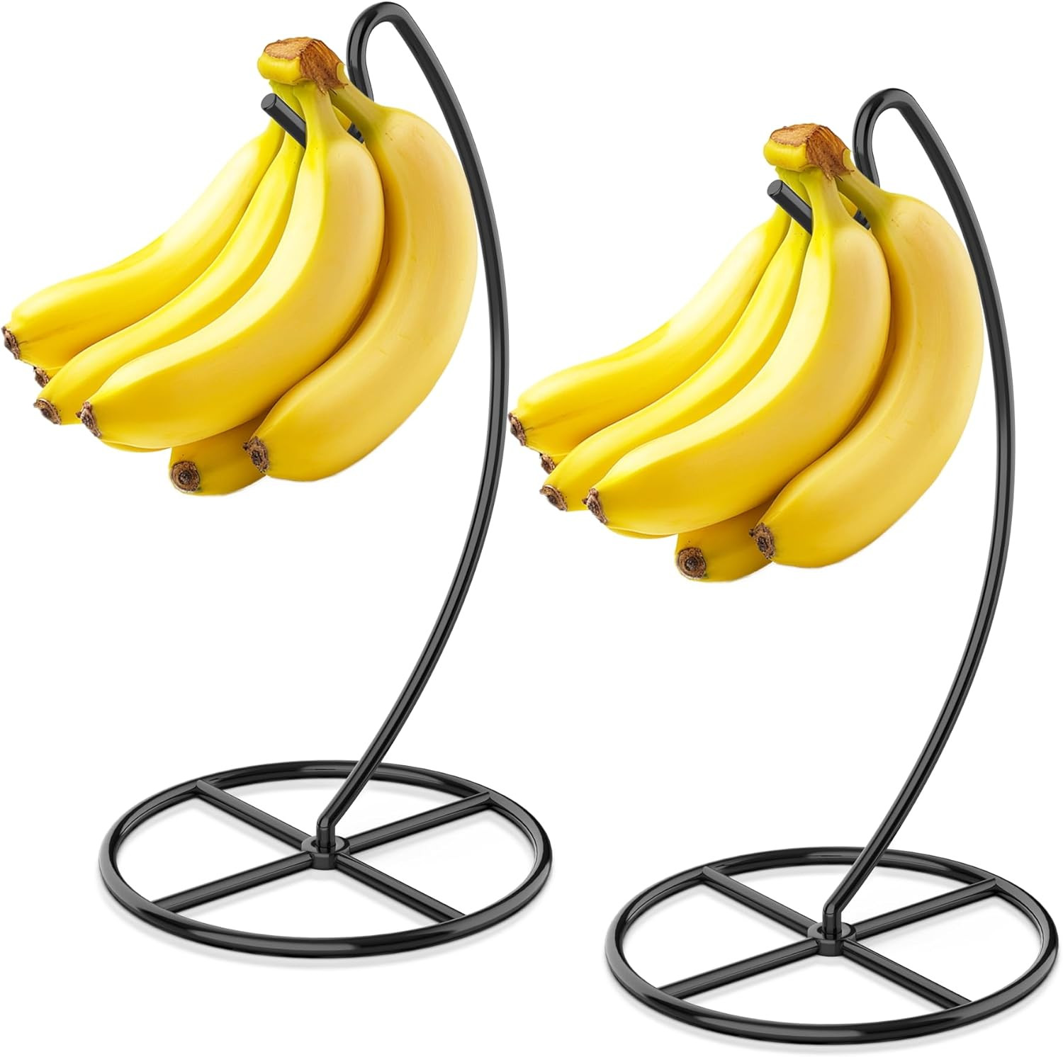 Beesini 2 Pack Banana Holder, Banana Tree Stand Metal, Banana Stand Holder, Hold