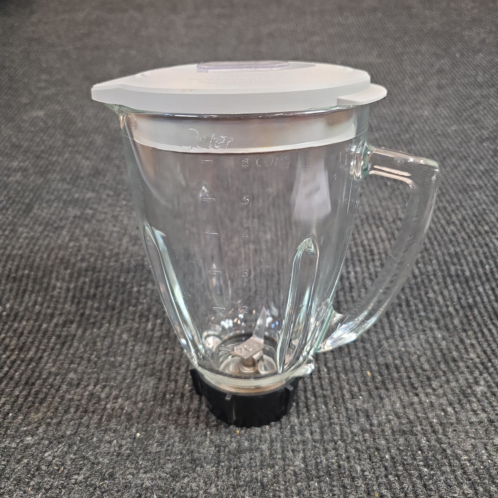 Oster Blender 6 Cup Boroclass Jar Replacement With Gray Lid And Blade