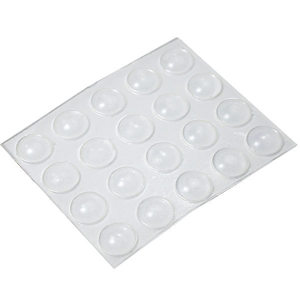 20 Medium Transparent Round Locator Bumps, Bump Dots