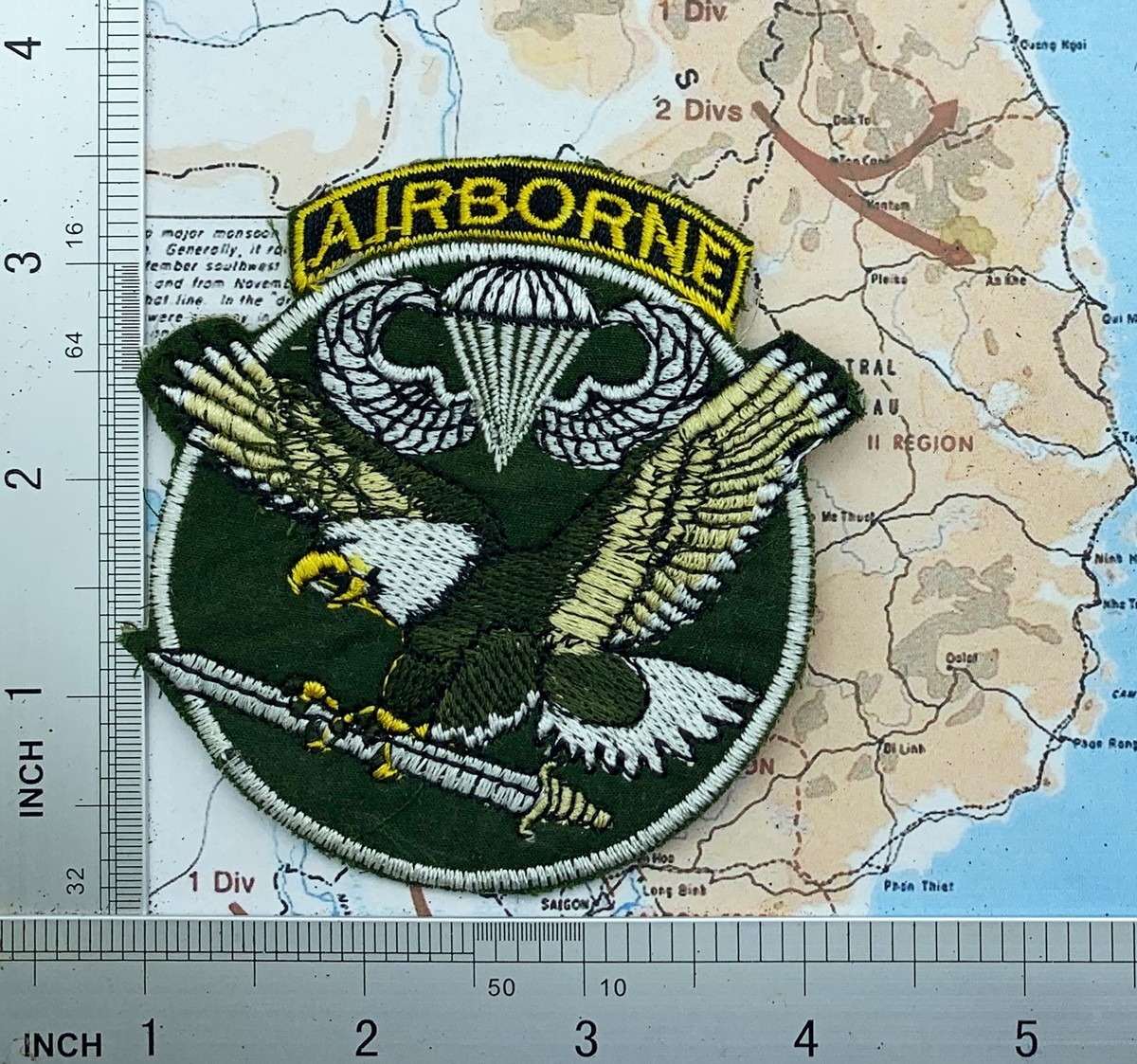 Patch - SCREAMING EAGLES - US ARMY PARAS - 101st AIRBORNE - Vietnam War , p2-15