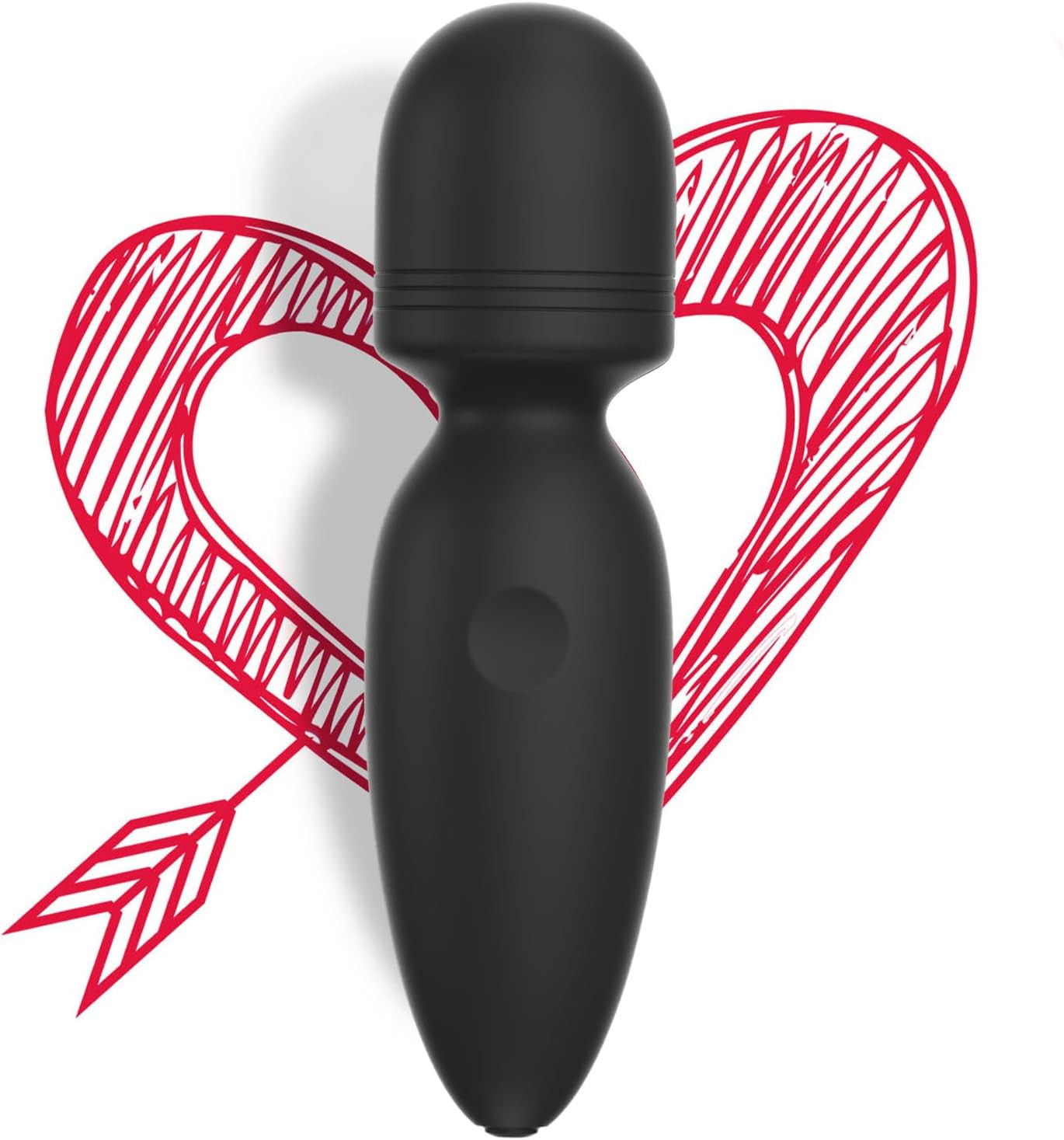 Mini Wand Massager with 10 Vibration Modes, Whisper Quiet, Cordless Waterproof H