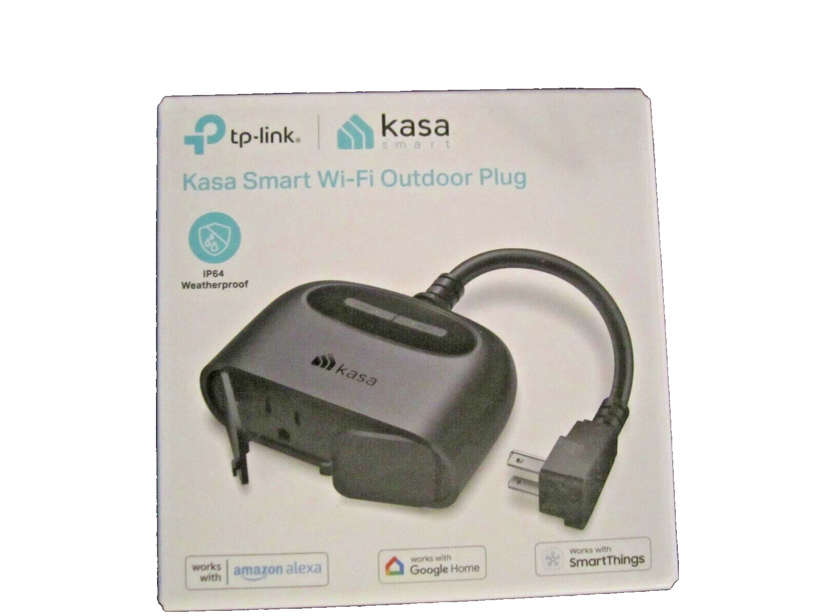 Kasa Smart Wi-Fi Outdoor Plug tp-link Alexa Google SmartThings EP40(US)