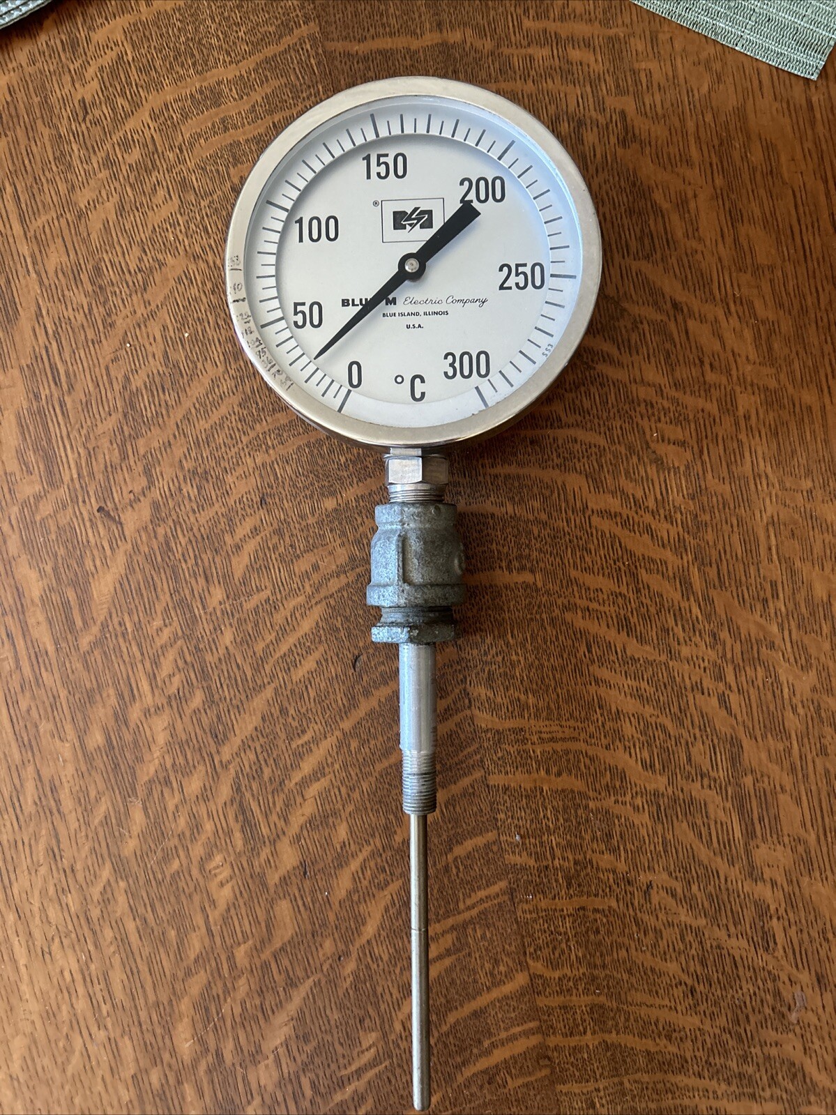 Blue M Electric Company Temperature Gauge Untested