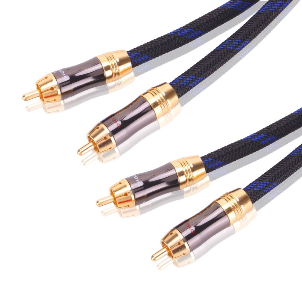 KUYIOHIFI Dual 2RCA Male to Stereo Audio Cable, 15 Feet