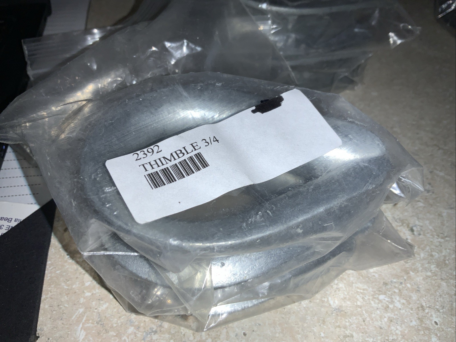 Lot of 2: Galvanized Wire Rope Style Thimble's - 3/4" - 2392 - NEW OLD STOCK