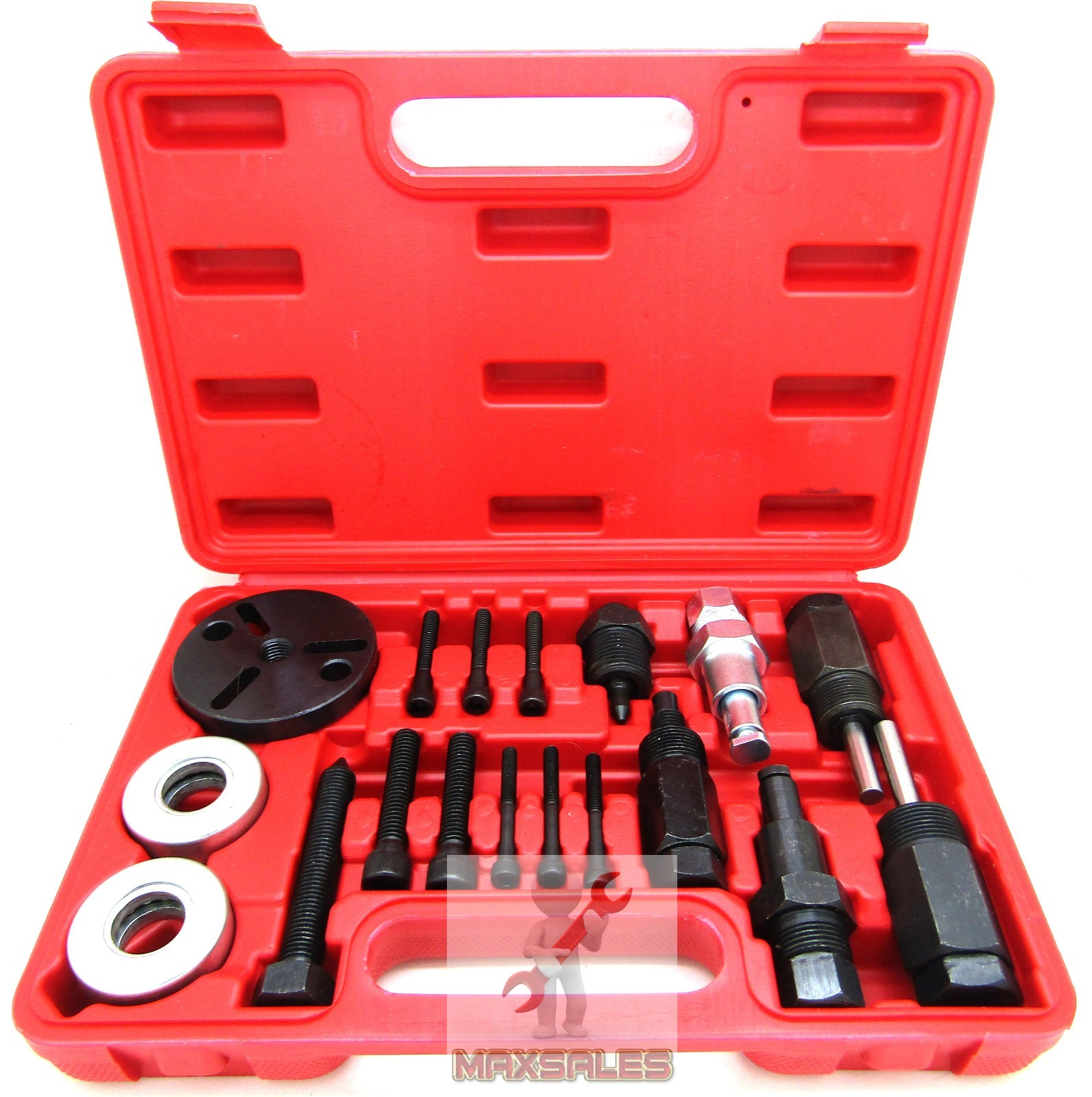 18pc A/C Compressor Clutch Hub Remover Kit GM Ford Chrysler Sanden DKS Puller