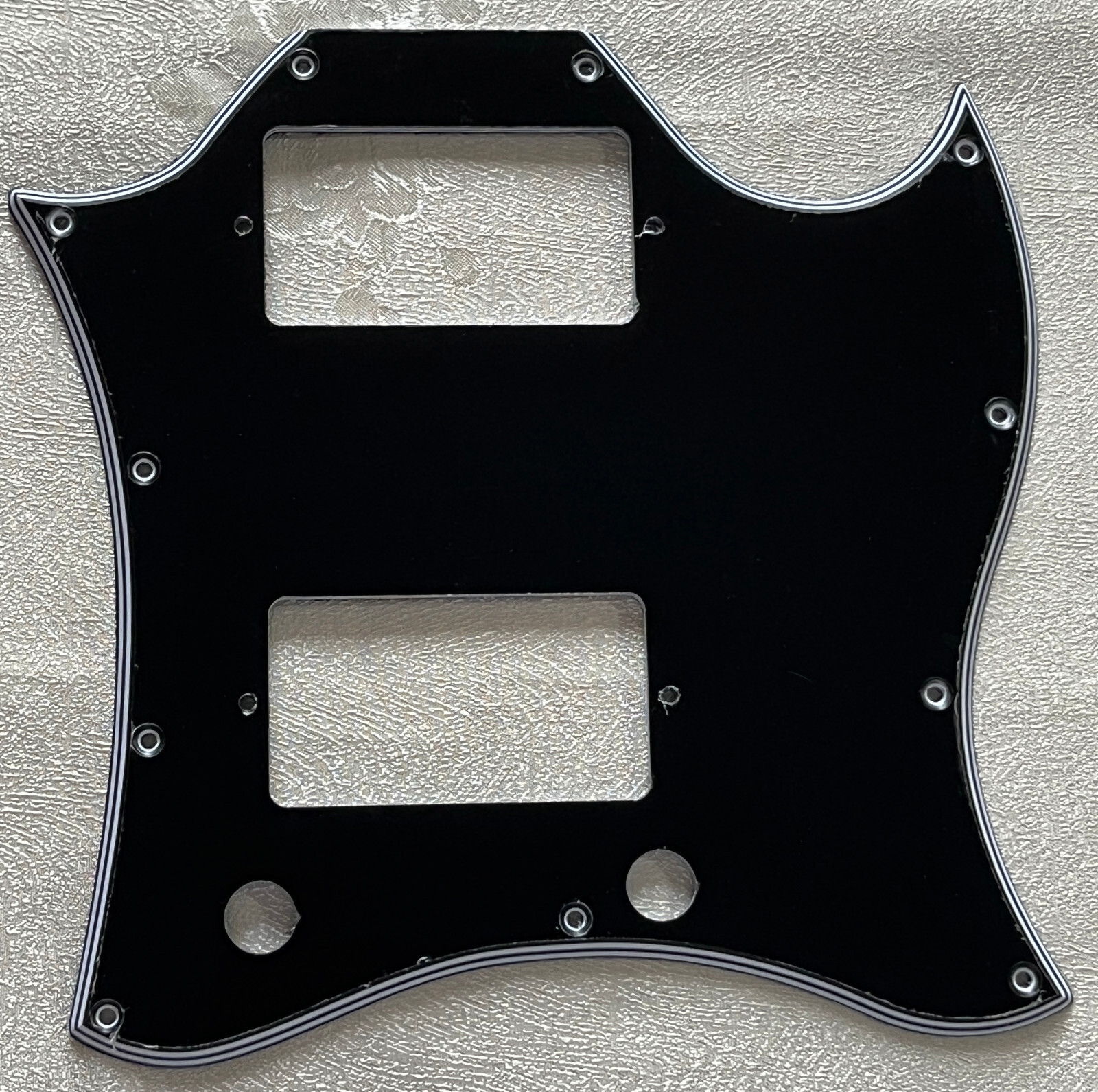 Custom For Gibson SG Standard Full Face Style Guitar Pickguard 5-Ply Black