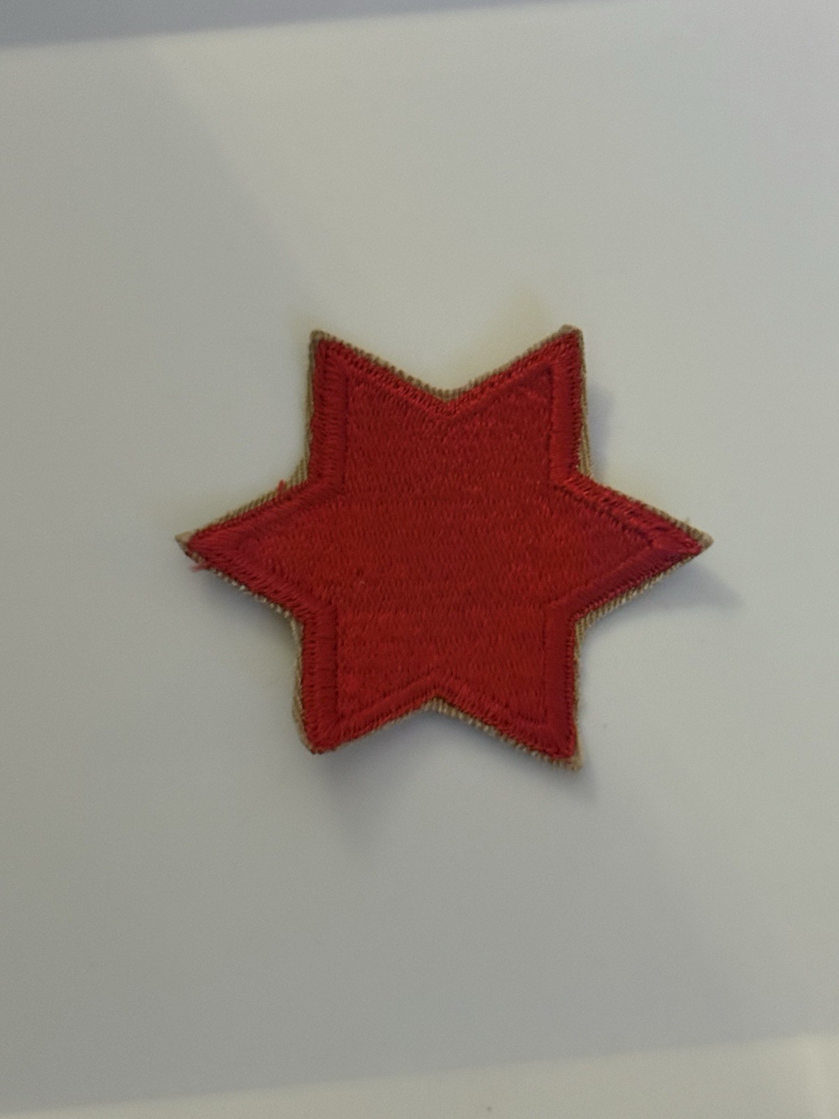 Vintage US Army 6th Infantry Division RED STAR Uniform Shoulder Patch