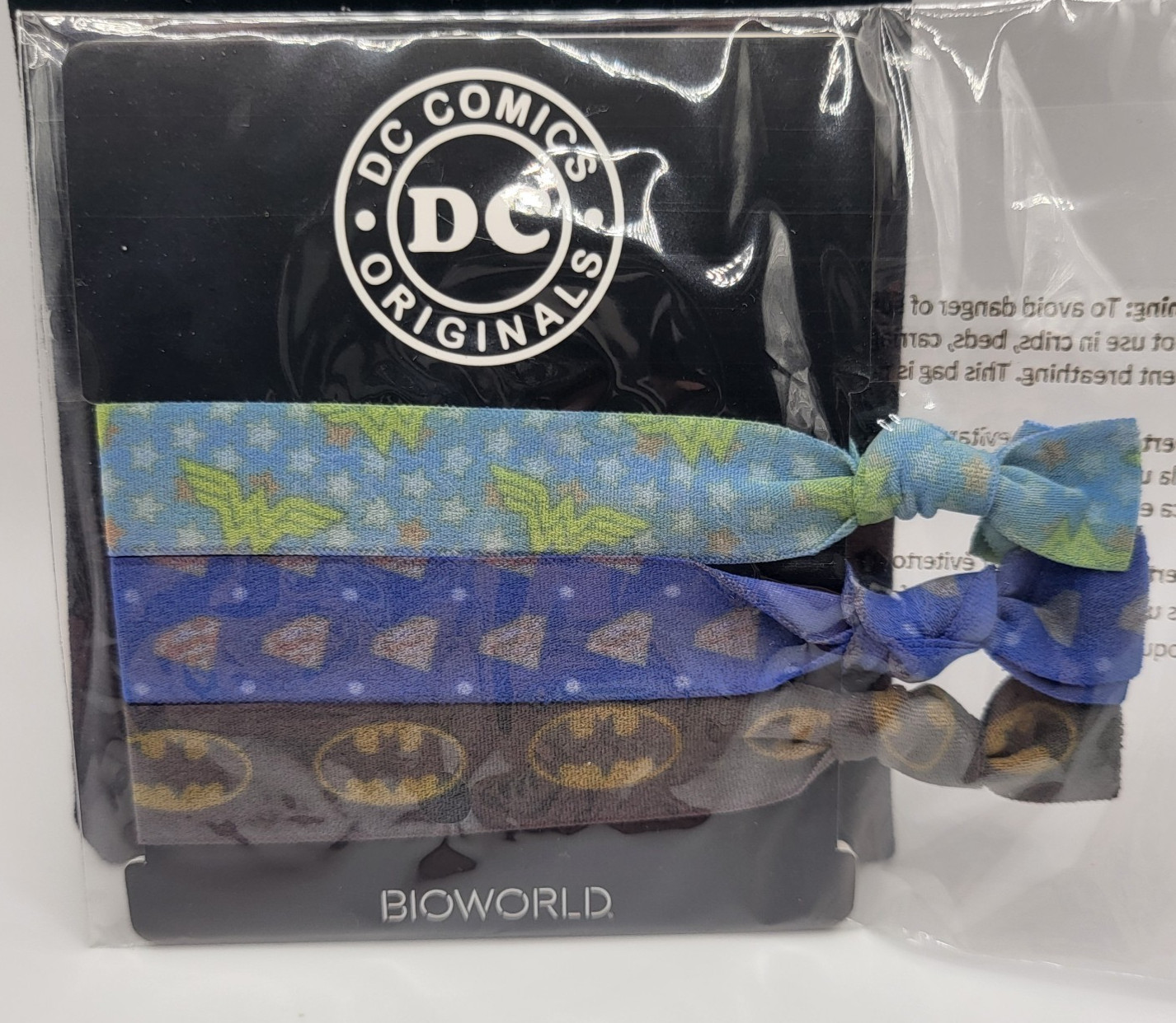 Bioworld - DC Comics Elastic Ribbon Hair Ties - Loot Crate Exclusive