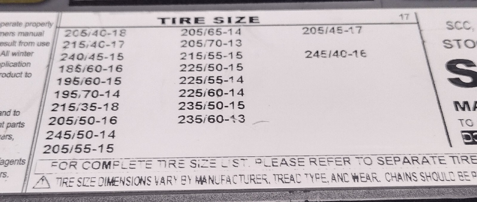 2- Brand New SCC Super Z SZ327 Tire Chains