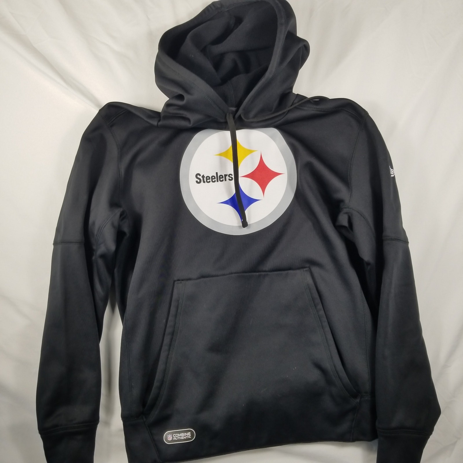 NFL Team Apparel New Era Pittsburgh Steelers Hoodie Sweatshirt Mens Medium Black