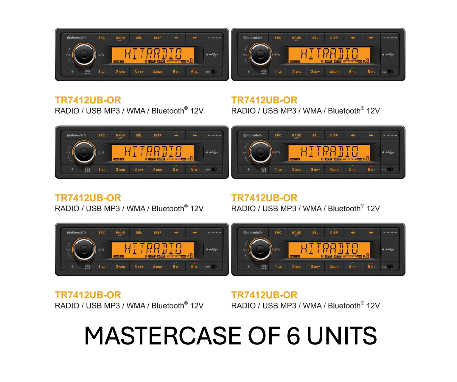 6 x VDO CONTINENTAL TR7412UB-OR BLUETOOTH - factory masterbox
