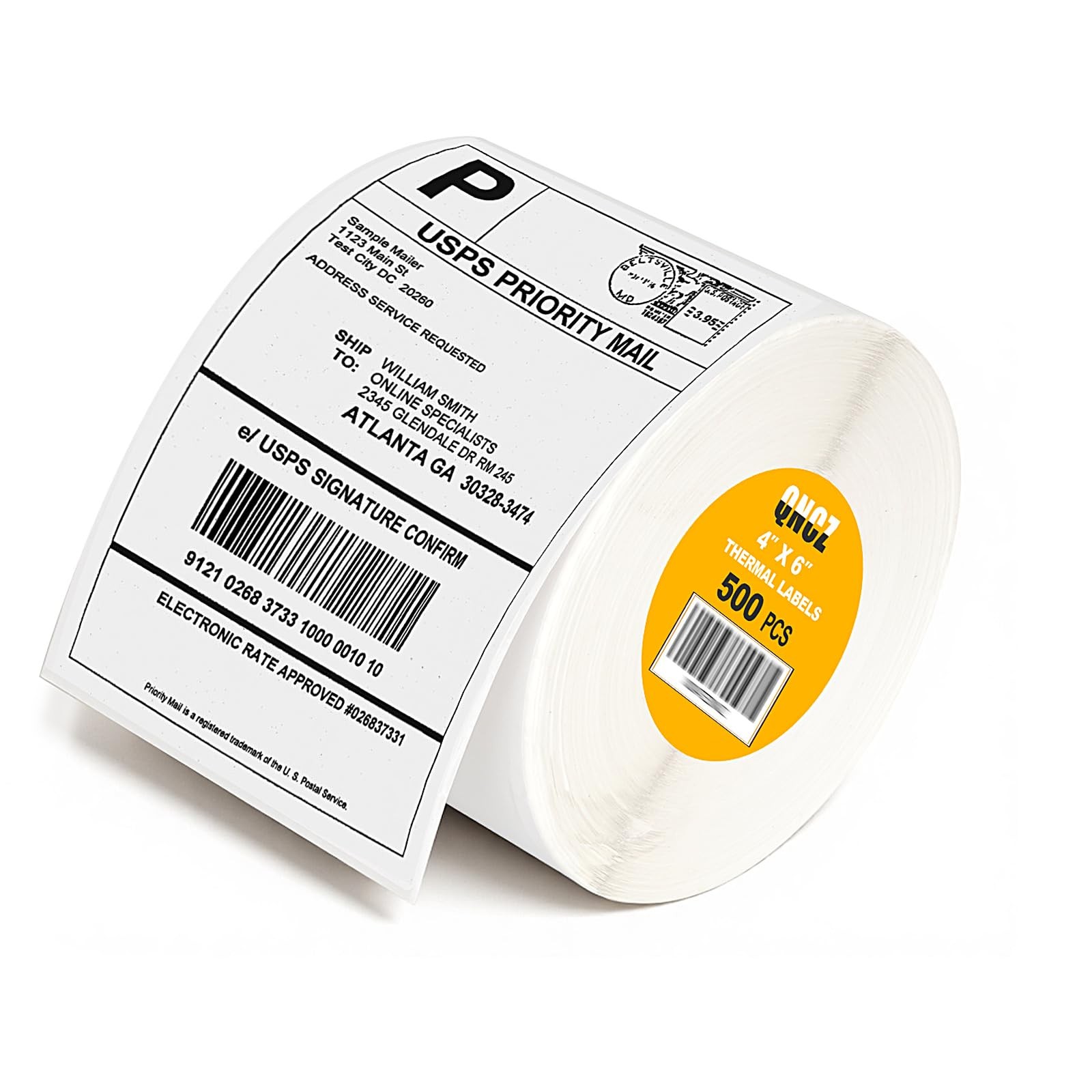 500 Pcs 4x6 Thermal Labels - Perforated & Smudge-Proof & Strong Adhesive Ther...
