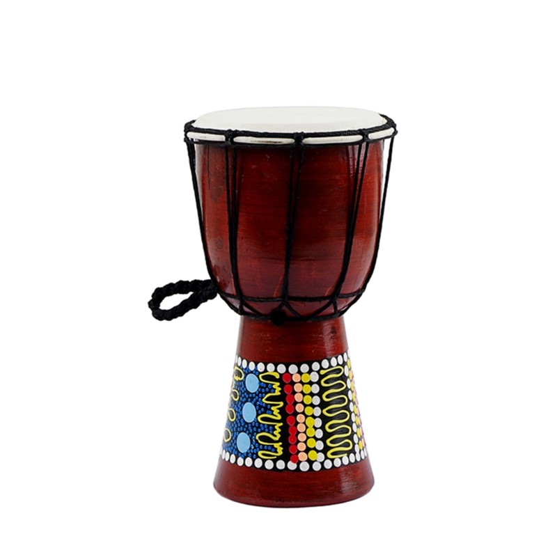 5 Inch African for Congo Djembe Drum Wooden Faux Goatskin Musical Instrume