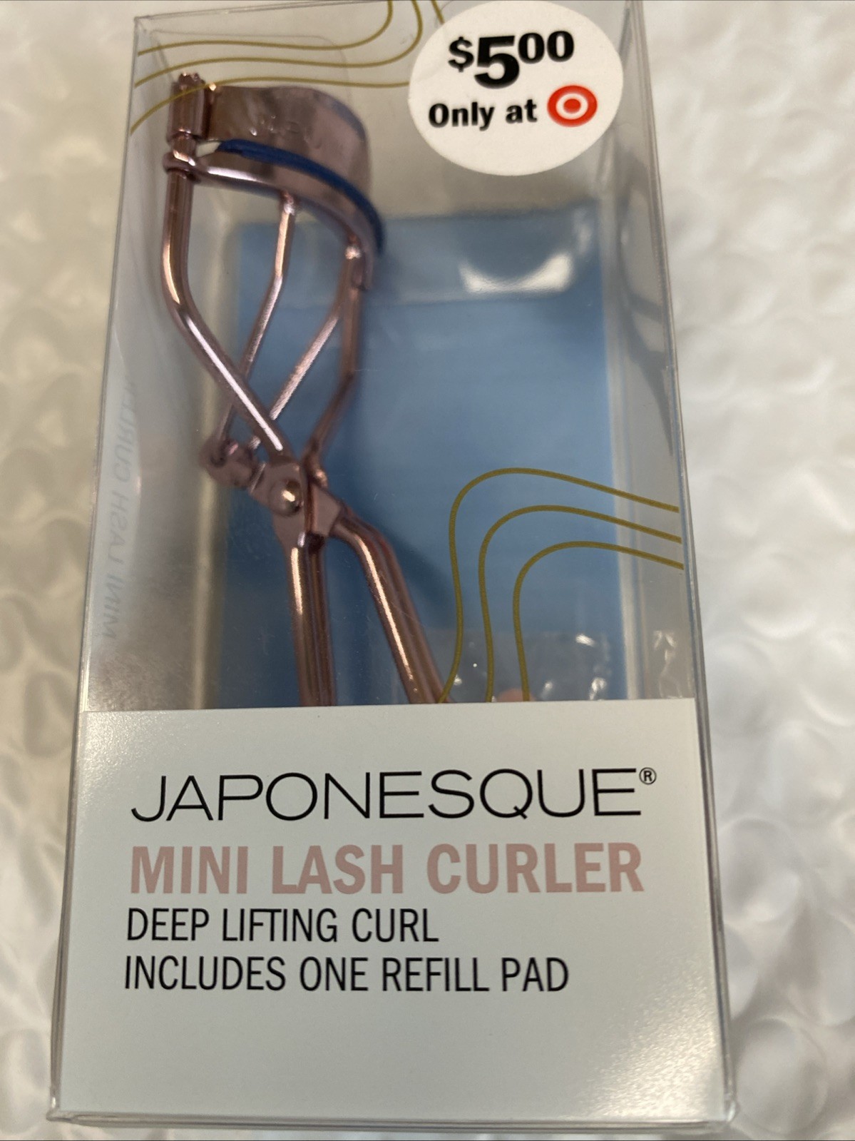 Japonesque Mini Eye Lash Curler With One Refill Pad Pink Rose Gold