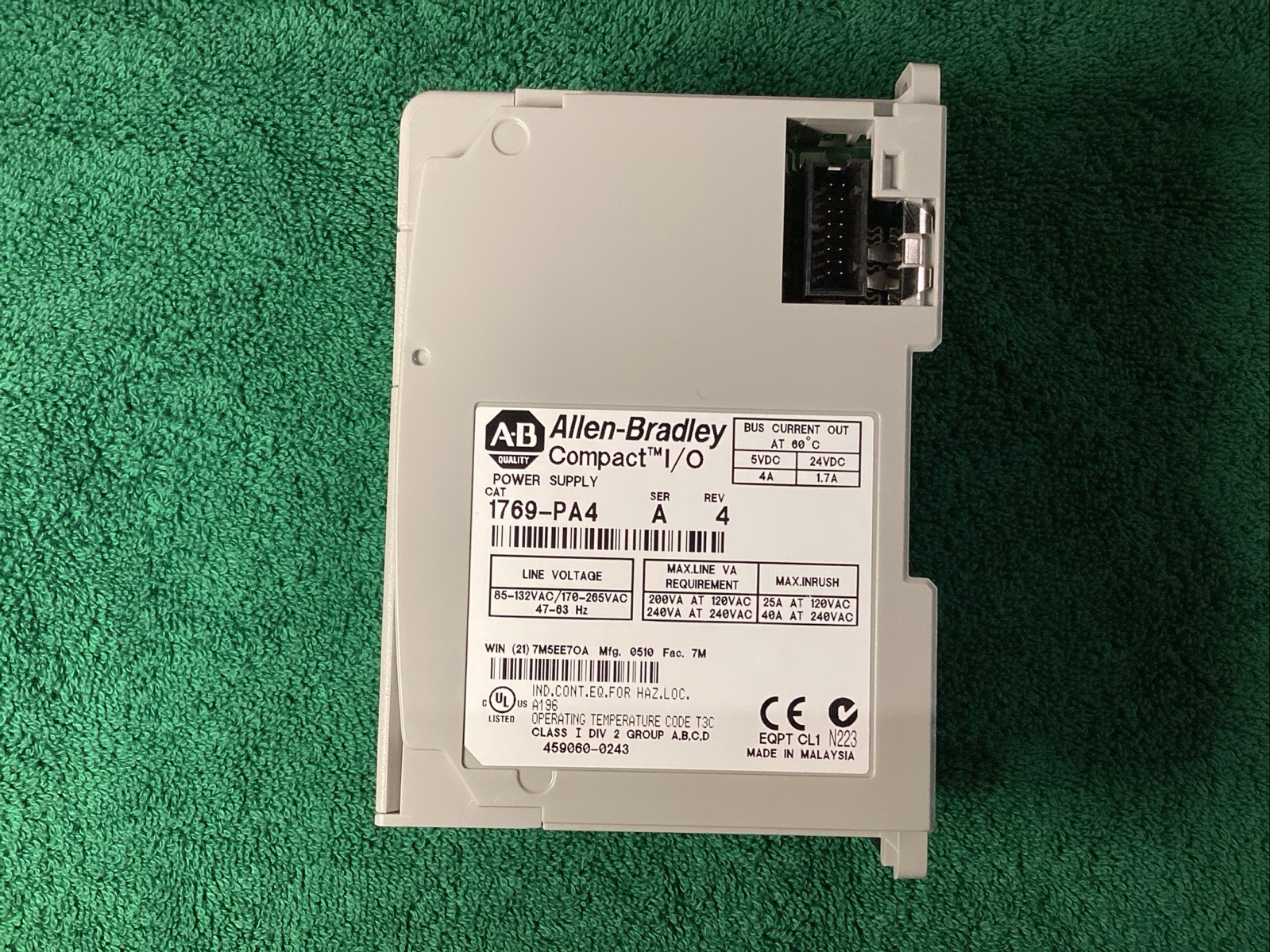 Allen Bradley 1769-PA4 Compact I/O Power Supply 85-132V AC