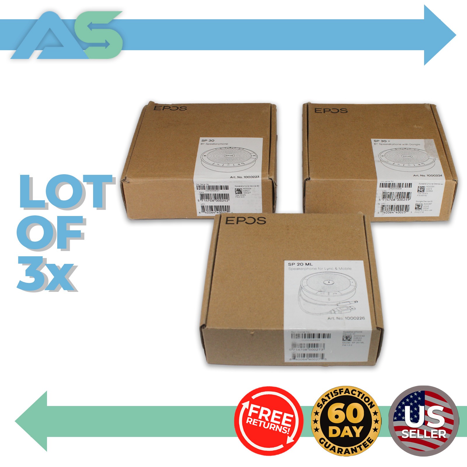 Lot of 3 EPOS Multiple Models SP 30/SP 30+/SP 20 ML | 1000223/1000224/1000226