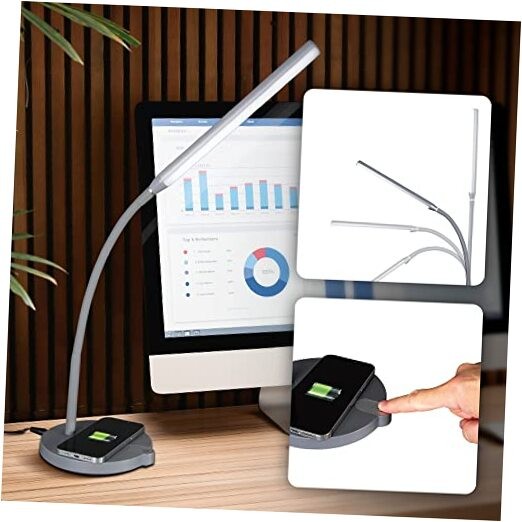 Stretch LED Desk Lamp with Wireless Charging - ClearSun LED Technology, 3
