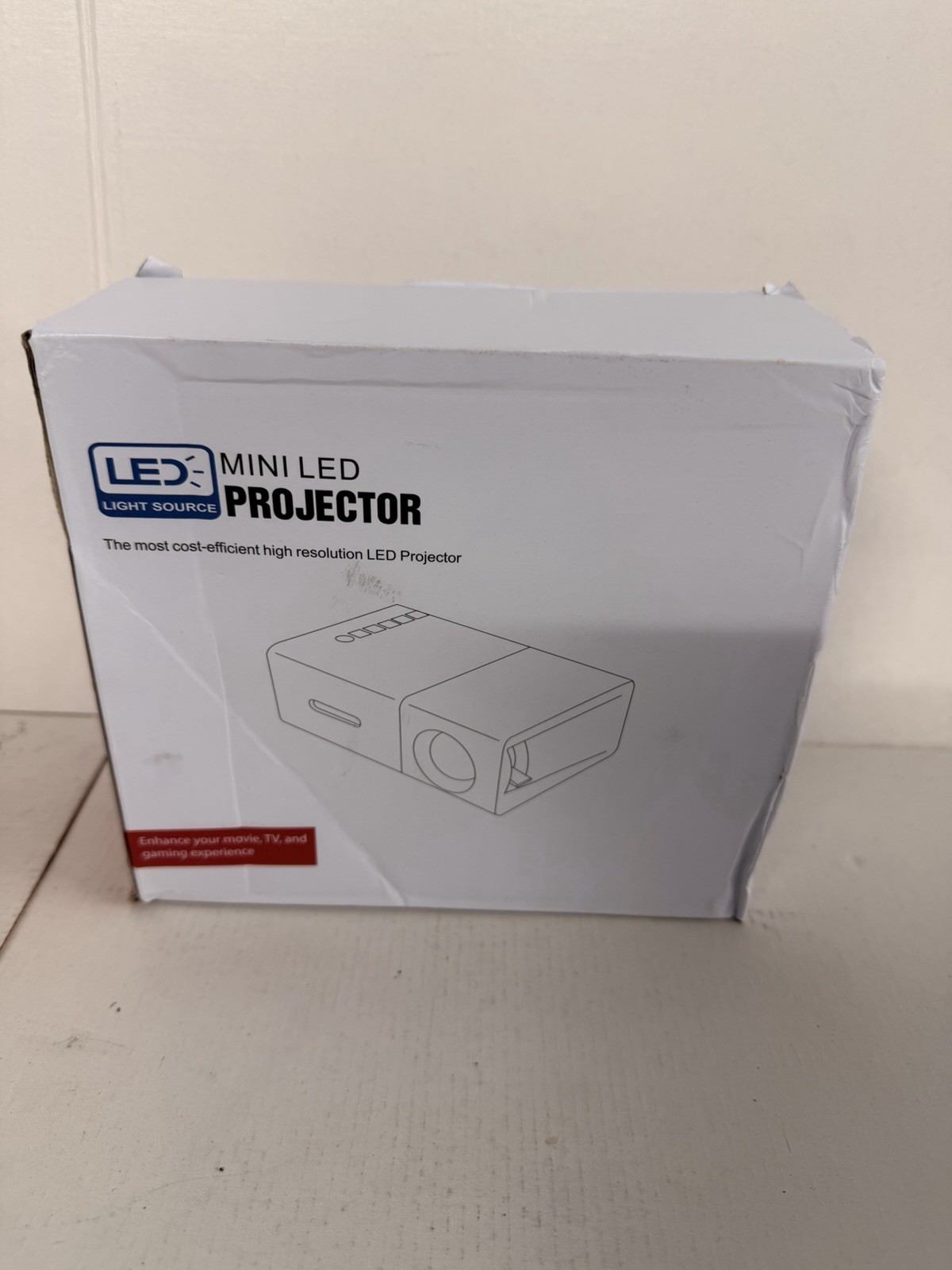 Mini LED Projector 1080P Supported Portable Home Theater New Open Box