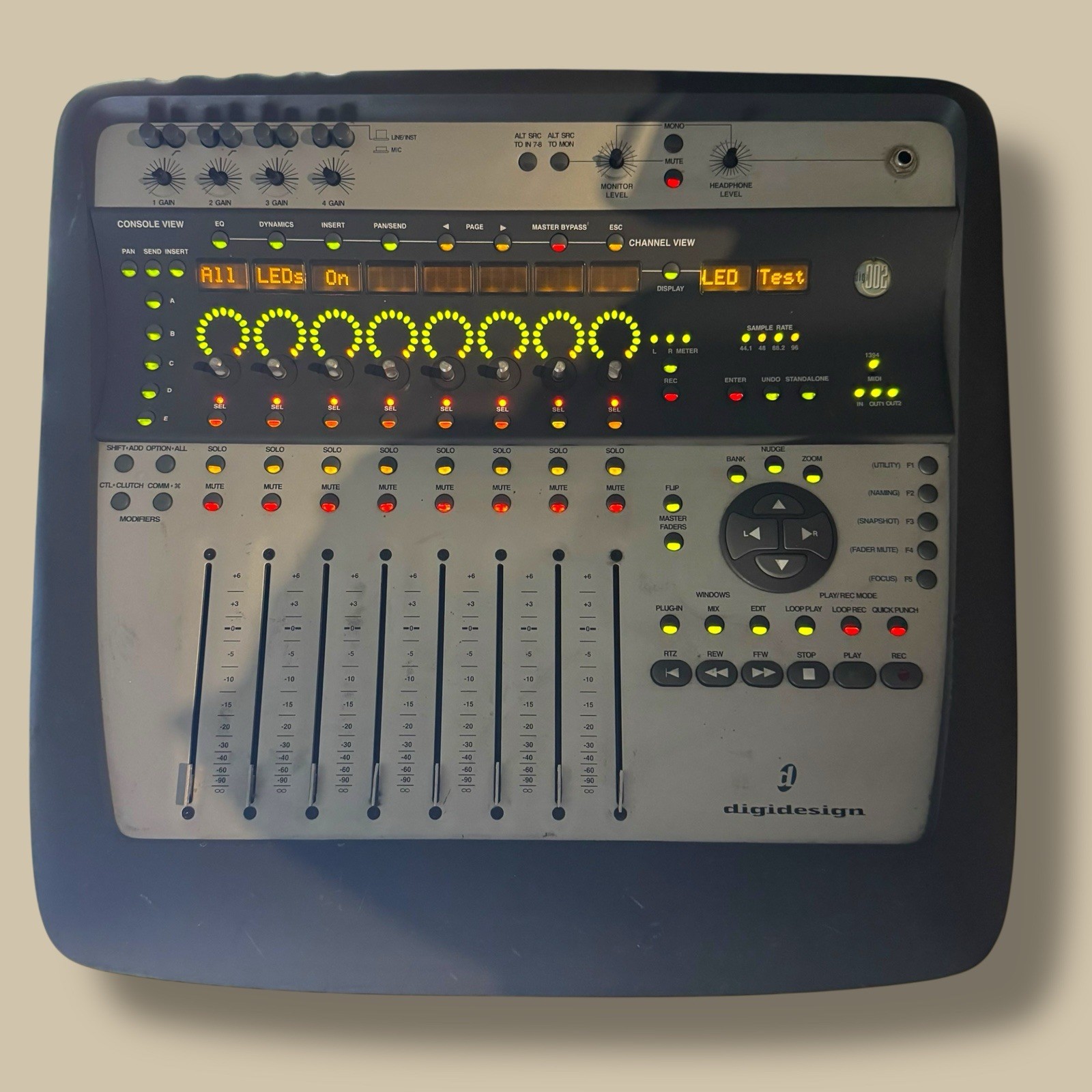 Digidesign 002 MX002 Tested in Demo Only Missing Knobs