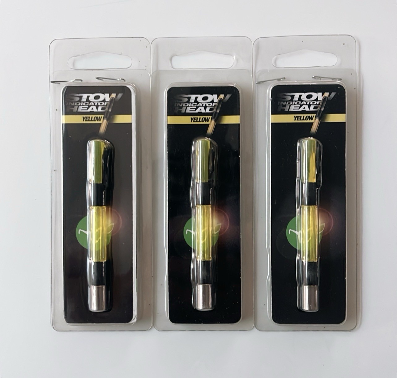 3 Korda Stow Mk2 Yellow Indicator Heads | 2BA Thread Elstow Bobbins Hangers