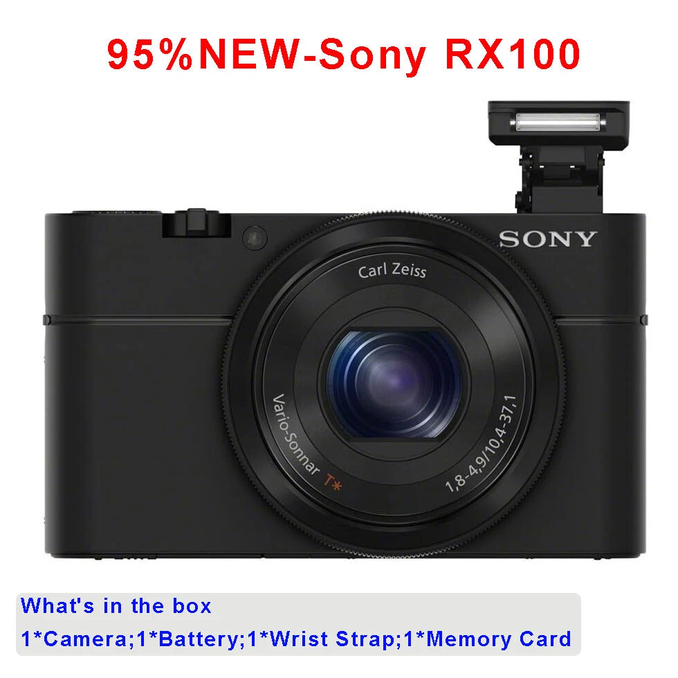 95%NEW-Sony RX100 20.2 MP 3.6 x Compact Digital Camera w/Charger & Card&Battery