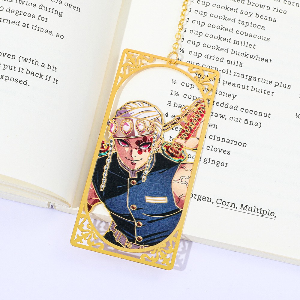 Page-marker Bookmark Demon Slayer Uzui Tengen Metal Label Anime Souvenir Gift