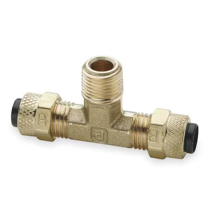 Parker 172P-4-4 1/4" Compression X Mnpt Brass Branch Tee 10Pk