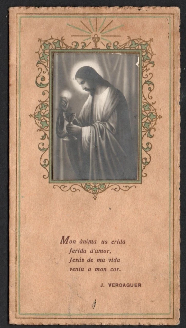 Holy card antique de Jesus santino image pieuses estampa