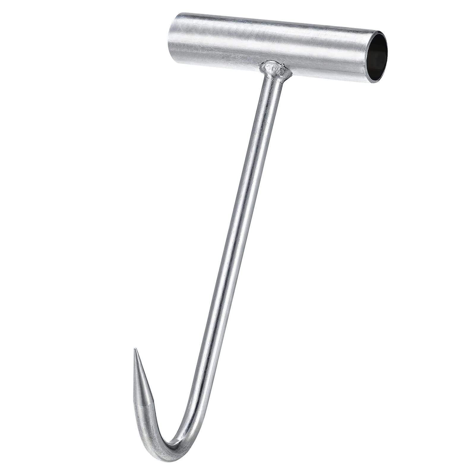 uxcell T-Handle Meat Boning Hook, Galvanized T Hooks for 8 Inch, Silver Tone
