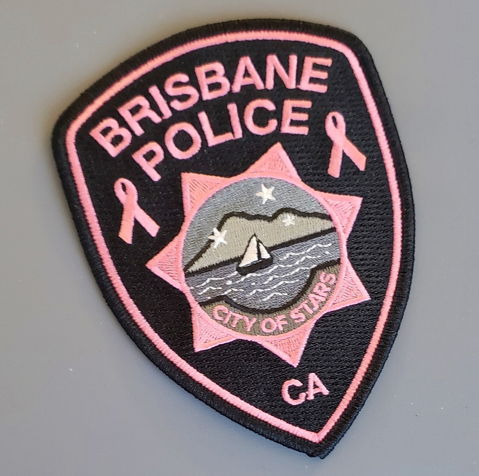 Brisbane California Police Pink Patch +++ Breast Cancer Awareness CA