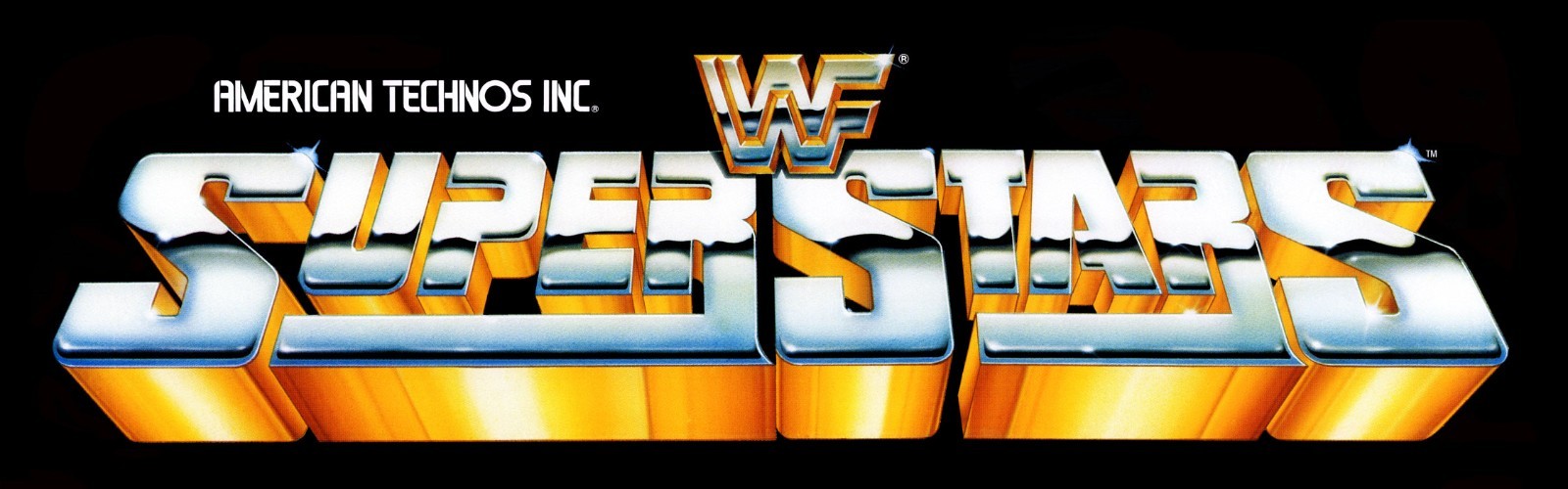 WWF Superstars Arcade Marquee For Header/Backlit Sign
