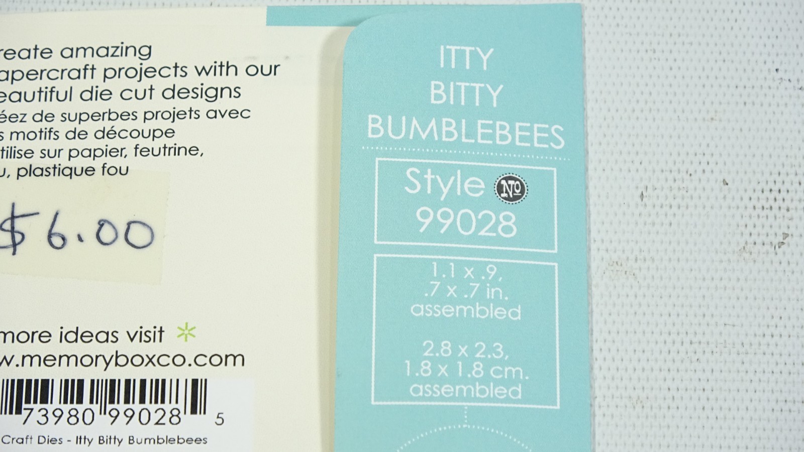 2014 Memory Box Craft Steel Die Itty Bitty Bumblebees 99028