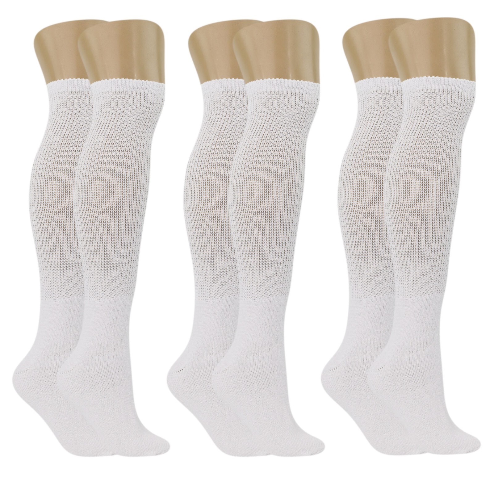 Men's Diabetic Knee High CREW Socks  "circulatory~Health~Cotton~Over the Calf"