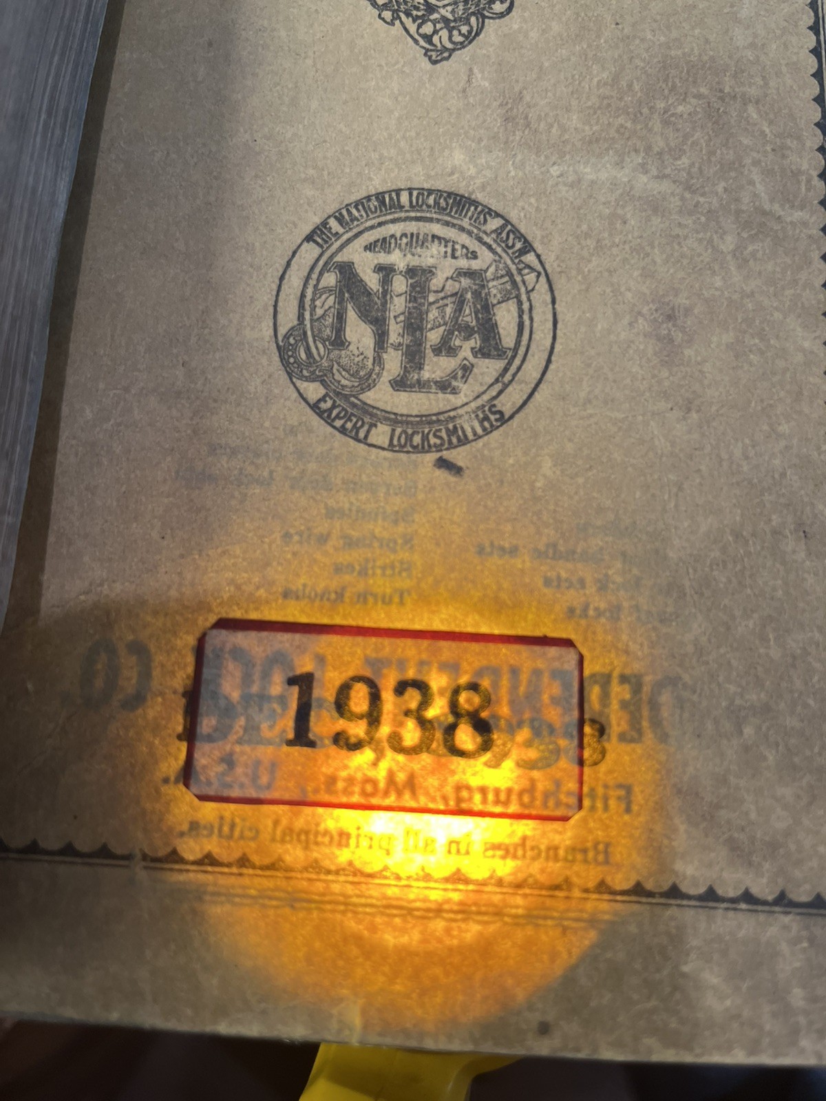 Dec 1938 The National Locksmith Hand Book Codes Book