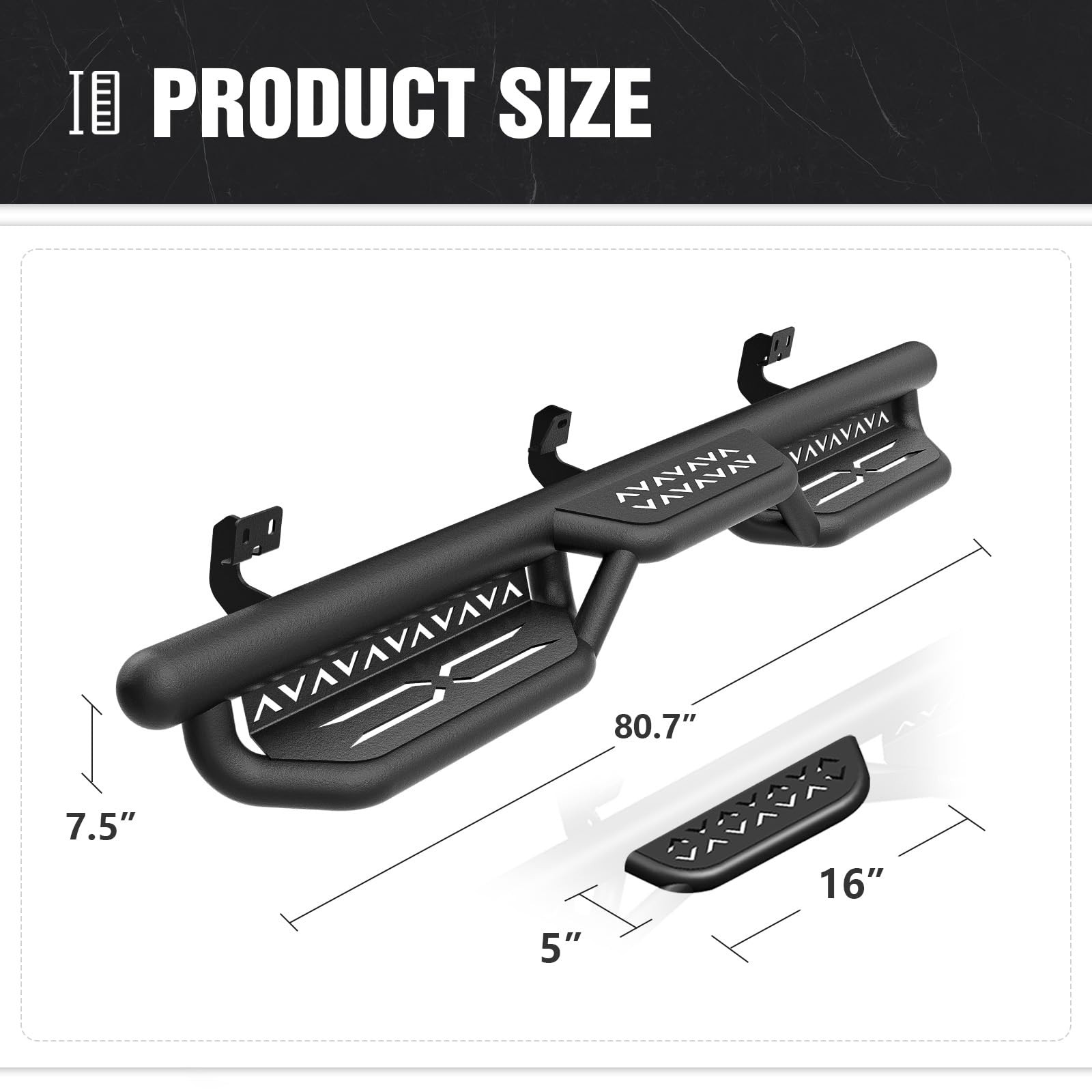 Crew Cab Running Boards Two Stairs Design Side Steps