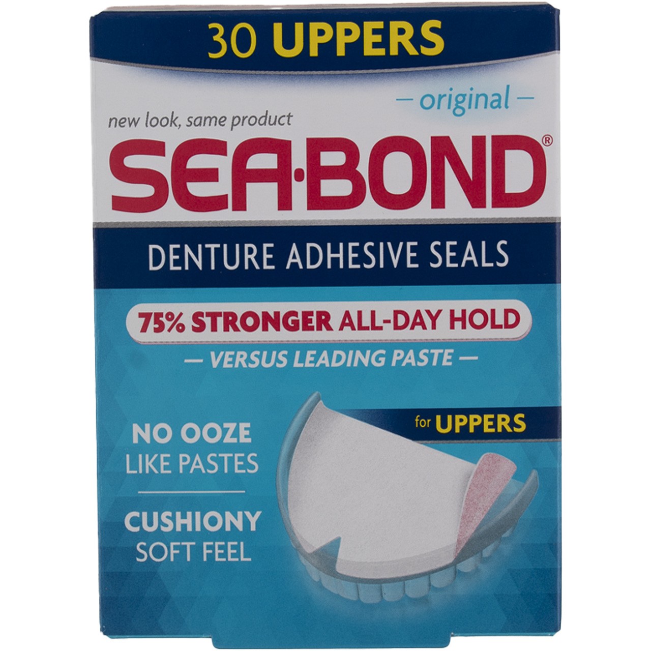 3 Pack Sea-Bond Upper Adhesive Denture Seals, Original, 30 Ct