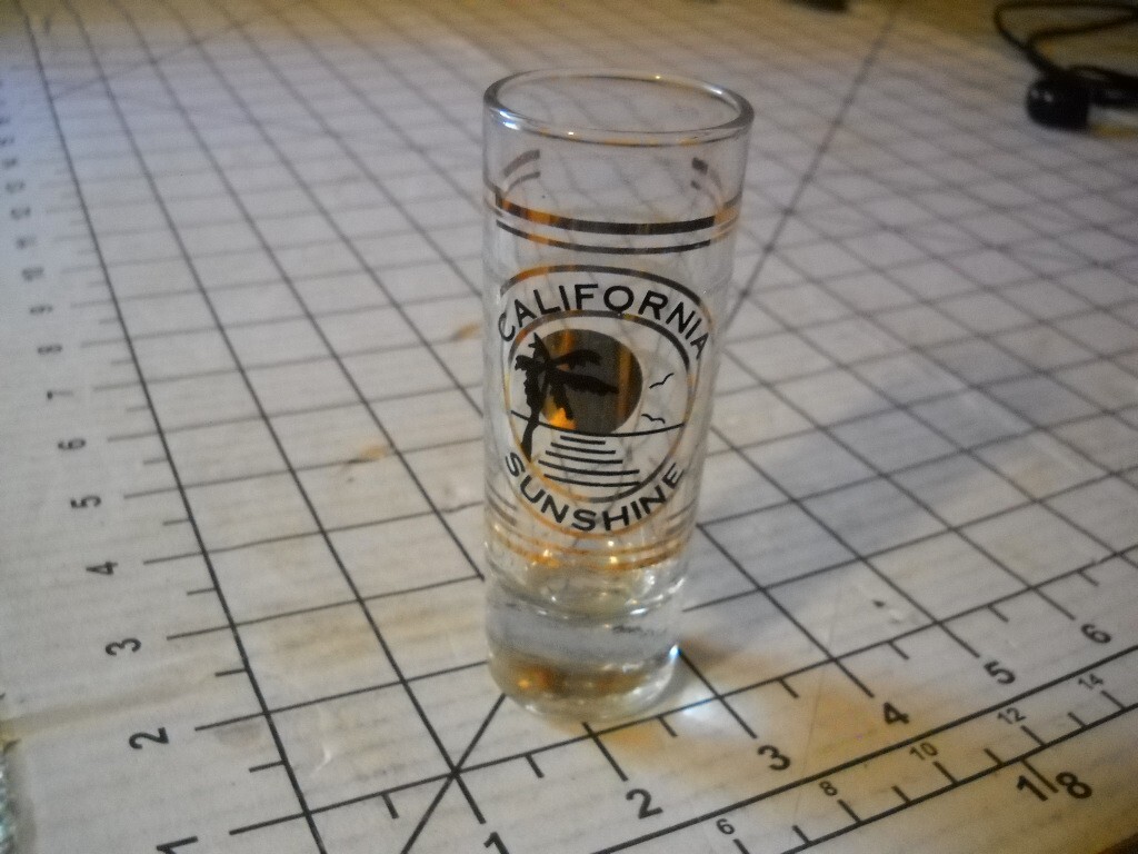 Shot Glass California Sunshine 4"