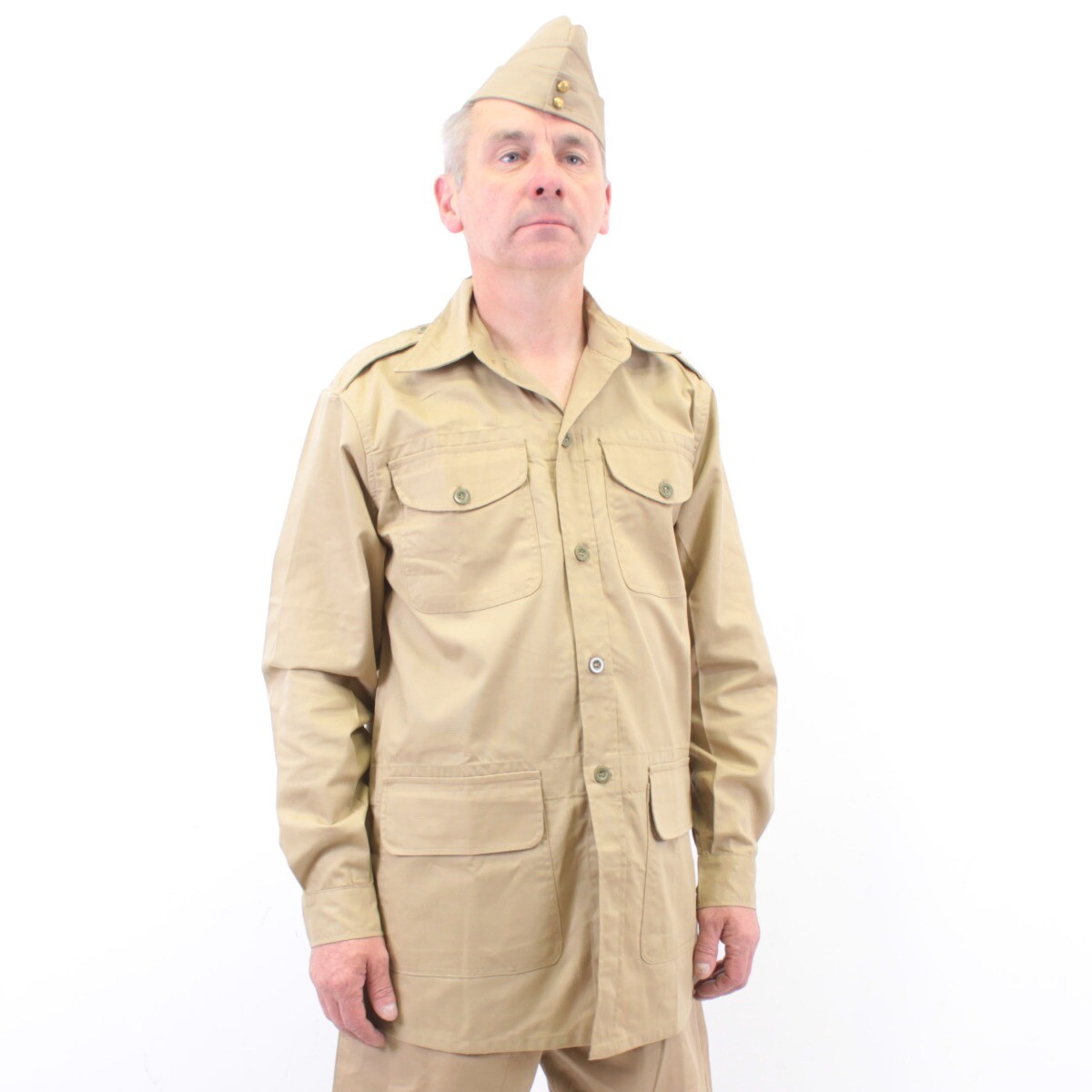 Replica Airtex KD Bush Jacket WW2 British Army Khaki Desert Shirt WD809