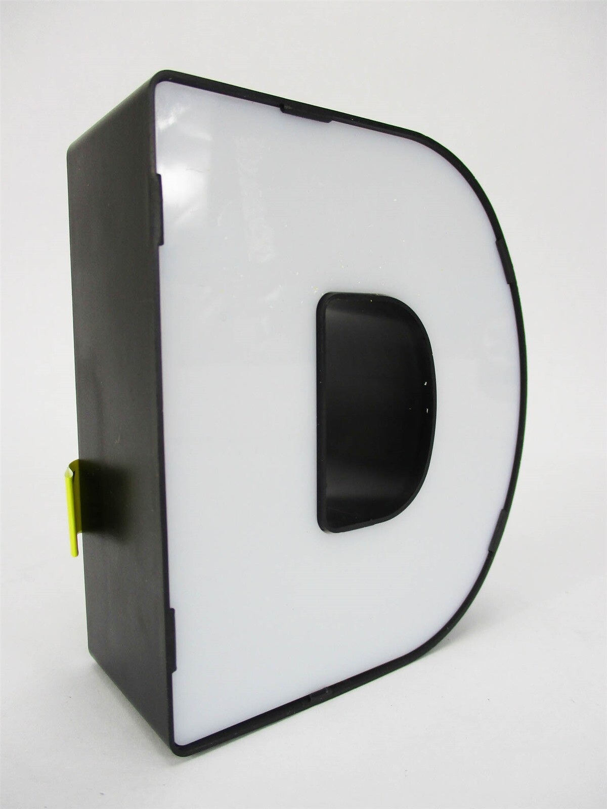 Letter D LED Light 4" Monogram Marquee Mini Tabletop Nightlight w/ 4-Hr Timer